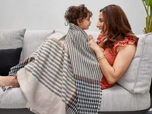 Outer Bug Shield Outdoor Throw Blanket w/Insect Shield Repellent Gear Technology- Lightweight Insect-Repellent Outdoor Blanket, Camping, Picnic & Beach Blanket, Striped Plaid, 50”W x 60”