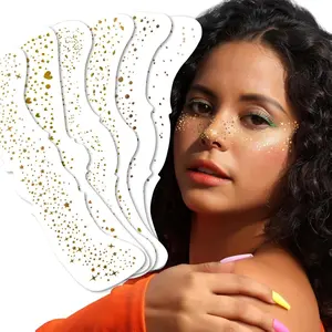 6 PCS Face Glitter Freckles Face Glitter Makeup Patches, Sweatproof Waterproof Face Freckles