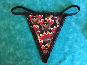 Womens THANKSGIVING DAY TURKEY Holiday Gstring Thong Sexy Panties Underwear