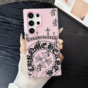 Luxury Streetwear Chrome Hearts Phone Case 2‑in‑1 Clear Jelly Case for Samsung Galaxy S26/S26+/S26 Ultra/S25/S24/S23/S22 | Dopamine Photo Card Holder | Soft TPU Shockproof Anti‑Yellowing Slim Lightweight Protective Cover