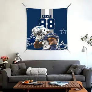 CCeeDee Lamb Flags Modern Minimalist European Vertical Flag Premium High-Density Polyester Weather-Resistant & Fade-Proof Vibrant, Long-Lasting Colors for Indoor & Outdoor Decor Party Decorations Banners Decorative Banner