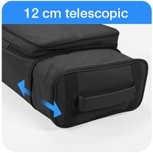 Waterproof Ski Bag with Wheels, Double Rolling Snowboard Bag for Air Travel Extendable From 155CM-187CM, with 3 Padded Outside Compartment Storage Helmet, Boots, Goggles, Jackets