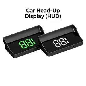 Car Head-Up Display (HUD) - GPS Digital Speedometer, Odometer (MPH) for Cars, Trucks, Motorcycles - Automotive Electronics Accessory Fit for All Models, Smart LED Display