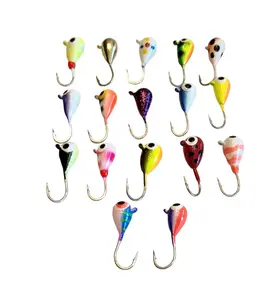 40 Tungsten Ice Jigs 1 of each color in 4mm, 5mm (3 not Shown)
