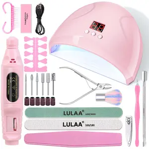Nail salon set, Nail Care, Nail Art Tools, Nail Art UV Lamp, Nail Polish Glue Drying Machine, Electric Nail Drill, Nail Drill Bits, Manicure Pedicure Nail Art Kit, Mani-Pedi Tools, Perfect for Salon-Quality Home Use, Tools For Nail Art Enthusiasts