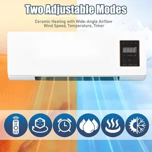 Ultra Quiet Wall Mounted Air Circulation Fan, 1400W Dual Use Cool Warm Wind All Season, 360° Full House Airflow Efficient Temperature Adjustment, Compact Space Saving Design For Home Bedroom Living Room Indoor Use