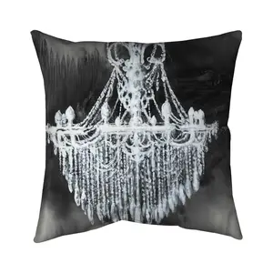 Begin Home Decor 5541-1616-SL17 16 x 16 in. Big Glam Chandelier Pillow - Modern Bedroom Home Decor
