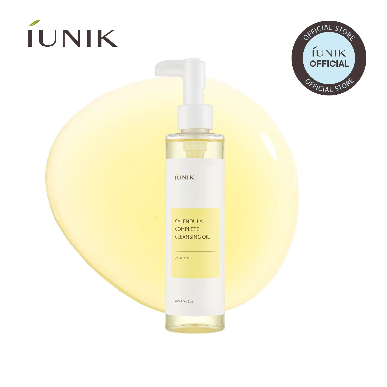 [IUNIK Official] Calendula Cleansing Oil | Deep Pore Cleansing & Makeup Removal for Sensitive & Dry Skin | 200ml / 6.7 fl oz