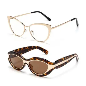 Unisex Vintage Y2K Street Style Glasses – Lightweight Polycarbonate Frame (Tortoiseshell/Leopard Print) | Protective Lenses, Simple Oval/Square Rectangle Frame