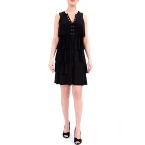 Joseph Ribkoff  Sleeveless Open Neck Dress