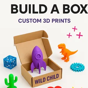 Build A Box Custom 3D Prints for Home Decor and Toys Personalized Style Box with 3D Print Home Decor and Toys Wild Child