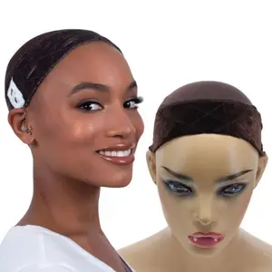 MILANO COLLECTION Wig Grip Cap, Wig Grip Cap, for Women | Stocking Dome Cap with Built In Elastic Velcro Headband | Non Slip Wig Gripper Accessories for Keeping Wigs Lace Front In Place,