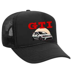 Black Threadz VW GTI Trucker Cap, Premium Volkswagen Hats for Owners, Fashionable Casual Sports & Outdoor Accessories Gift