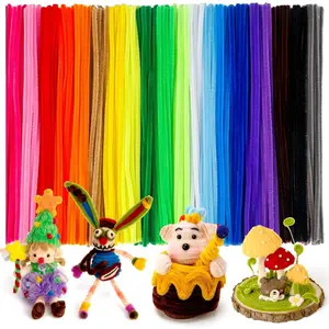 200 PCS Thick Pipe Cleaners Craft Supplies Multi-Color Chenille Stems for Art and Craft Projects Creative DIY Decorations (12inch x 6mm)