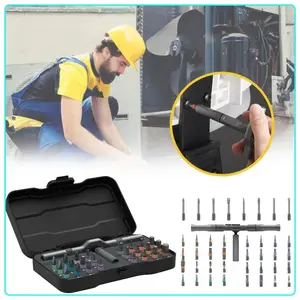 Multi-Purpose 24 In 1 Ratchet Wrench Screwdriver W/ Detachable Ratchet Handle for Furniture Computer Laptop PC and Bicycle