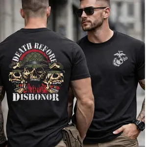 Death Before Dishonor T-shirt & Hoodie U.S. Marine Corps Sniper Graphic Tee & Hoodie with Eagle Globe Anchor Red Sword Patriotic Military Design Unisex Fit Comfortable Everyday Wear