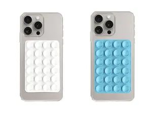 2CPS Silicone Phone Sticky Grip, Suction Phone Case Mount Hands-Free Sticky Cell Phone Grip