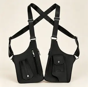 2026 Stylish Invisible Tactical Chest Pack - Double-Shoulder Armpit Bag,Multi-Compartment,Anti-Scratch,Waterproof Clear Visor,Lightweight Portable Organizer for Camping,Business Trips,Home Hanging Decor Accessories