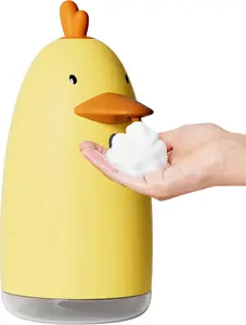 Kids Touchless Foaming Soap Dispenser, Cute Chick IPX7 Waterproof 350ML Hand Soap Dispenser for Kids Home