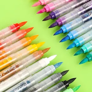 Grabie Acrylic Markers - Bold and Vibrant for Eye-Catching Creations - Perfect for Strong Aesthetic Projects - Bold & Vibrant Design Double Tip