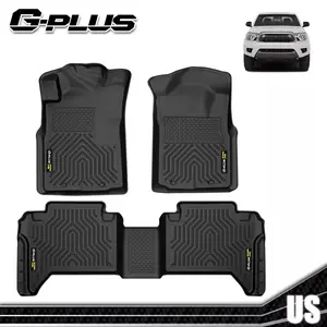 G-PLUS TPE Car Floor Mats Fit For 2005-2025 Toyota Tacoma Crew Cab,All Weather Protection Rubber Liners,Waterproof Anti-slip Durable Floor Mats Upgraded Version