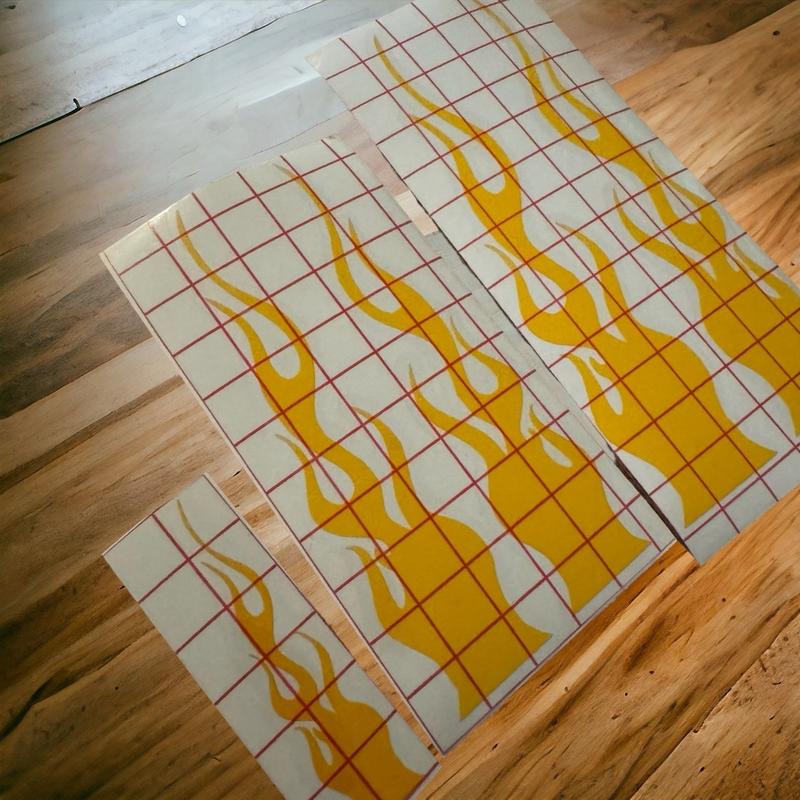 Flamas Car Sticker - Unique Design, High-Quality Print, Perfect for Personalizing Cars and Car enthusiasts