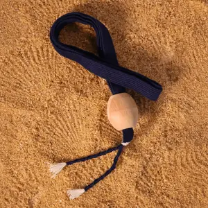 Navy Hand-Woven Hat Band