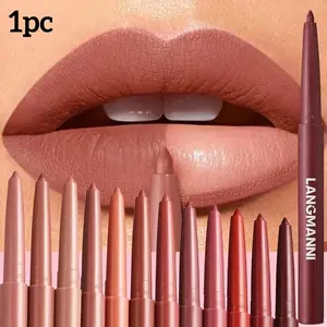 Matte Waterproof Lip Liner Pencil - Long-Lasting, Non-Stick, Smudge-Proof Lipstick Pen in Pink, Red, and Purple Shades for All Light Beige Types, Daily Makeup | Precise Application | Creamy Texture Lipliner