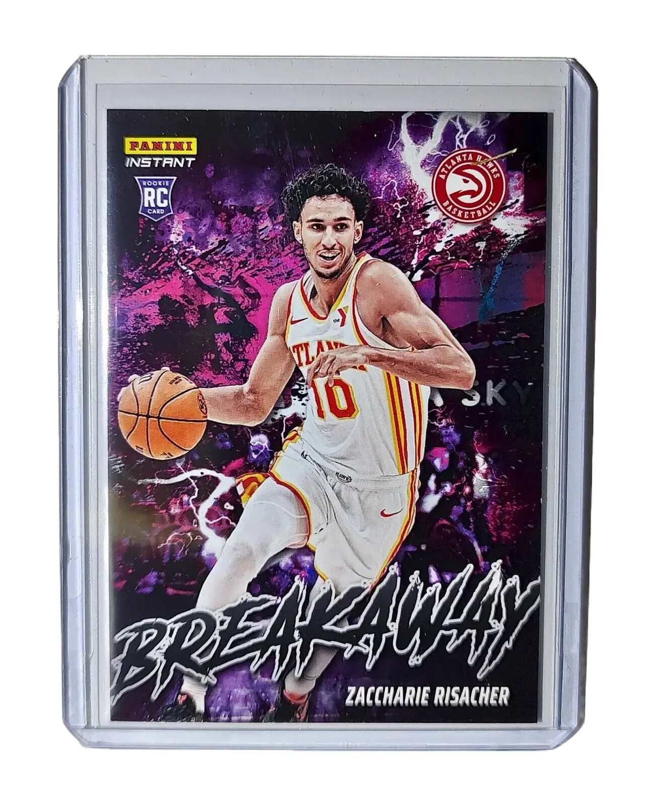 Zaccharie Risacher Rookie 2024-25 Panini NBA #1 Breakaway Card Hawks 1/1355