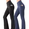 SHOWITTY Outlets Women’s High-Waisted Flare Leggings – Crossover Bootcut Yoga Pants with Pockets for Workout & Lounge #tiktokshopsummersale