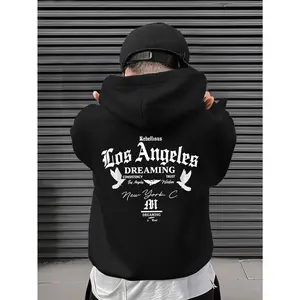 1pc Boys' Teen Hooded Sweatshirt with Dreaming Lettering Print - Loose Fit Casual Sweater, Tween Boys Series, Spring/Fall Layering, Comfortable Hoodie for & Playdates