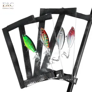 EC 4PCS Clear PVC Fishing Lure Wrap Covers, 0.5mm Durable Hook Bait Protective Storage Cover, Saltwater Freshwater Fishing Gear Accessory, Safe Transparent Lure Protection (2L+2M)