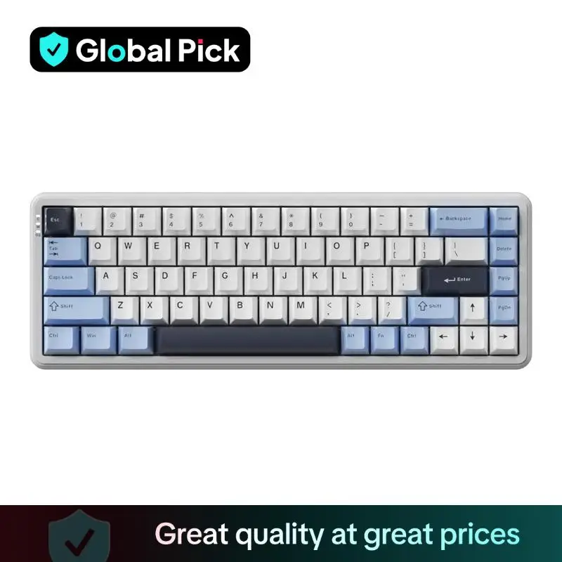 AJAZZ AK680 Wired 8K Magnetic Switch Mechanical Keyboard, Full Key Hot Swappable RGB Lighting Keyboard, Ergonomic Keyboard for Gaming, Office, RGB Bac