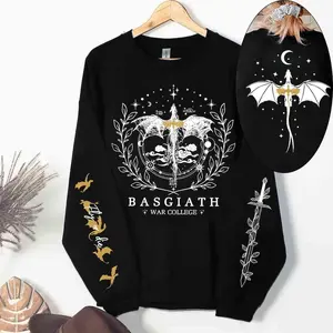 2 Sides, Fourth Wing Double-Sided Sweater, Basgiath War College Sweatshirt, Dragon Rider, Rebecca Yoros, Violet Sorrengail, The Empyrean Series Gift