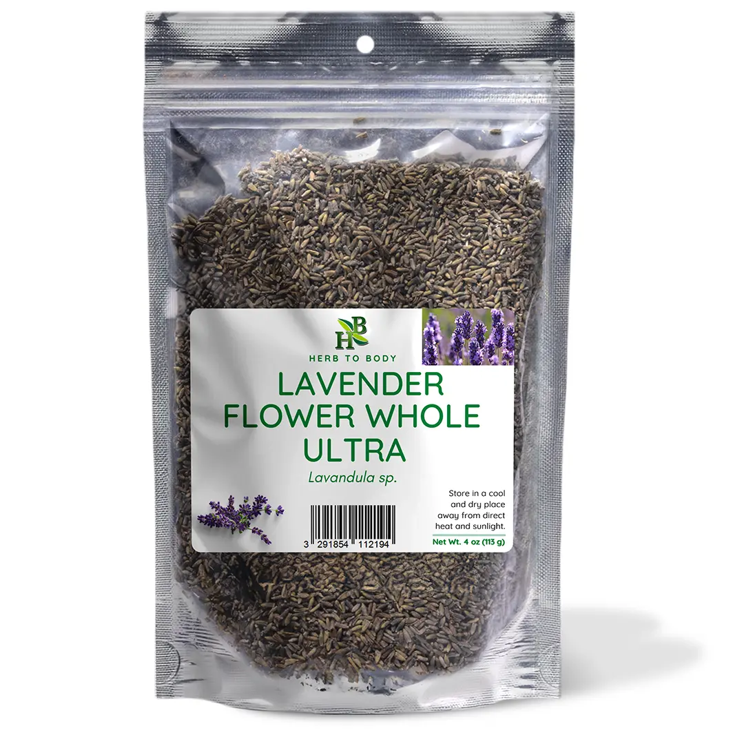 Herb To Body Lavender Flowers Whole Ultra | Lavandula Angustifolia | 4oz