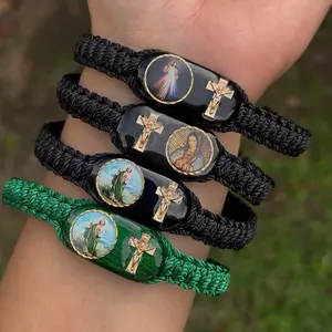 Religious Adjustable Rope Bracelet - Pulsera De Hilo