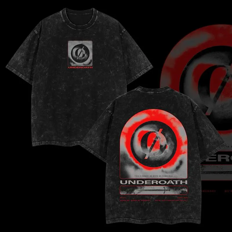 Retro Limited Reinventing Your Exit Underoath Heavy Metal Washed Shirt Unisex Oversize Rock Band Cotton T-shirt Gift For Rock Music Lovers Gothic Punk Emo Grunge Y2K Outfits Vintage 90s Graphic Tees Graphic Streetwear T-shirt