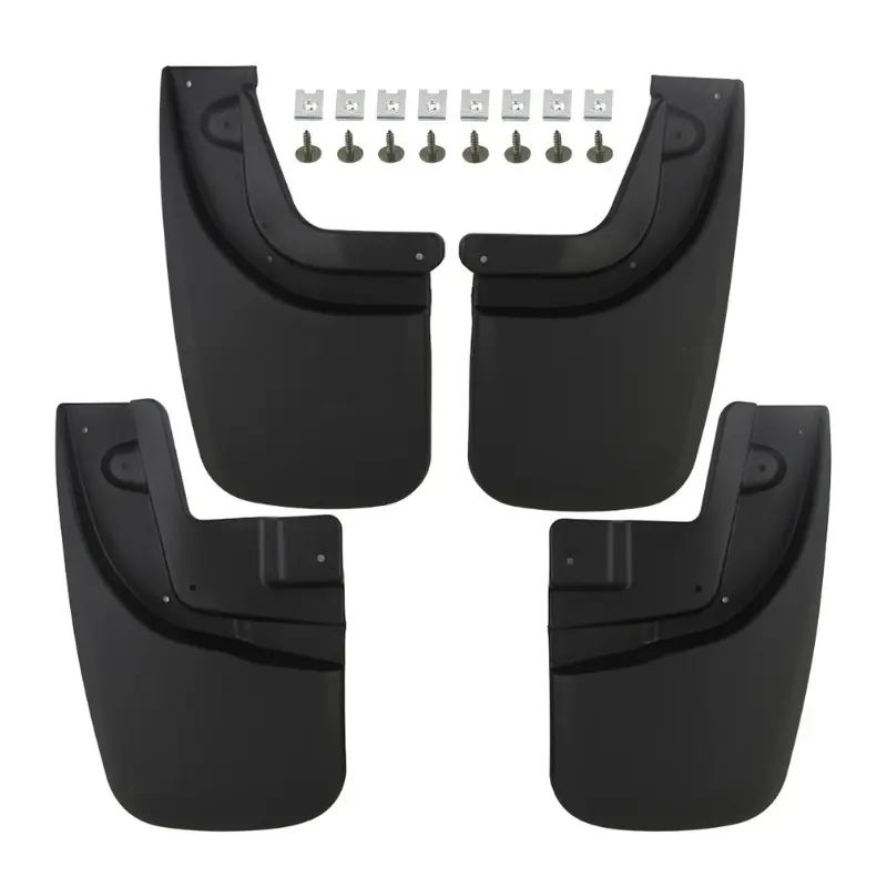 Front & Rear Mud Flaps for Toyota Tacoma 2005-2015 4x4, Factory Style Splash Guards with Mounting Hardware, No-Drill Installation, Rear Splash Guard, Car Fender Protection, Heavy Duty Mud Guards
