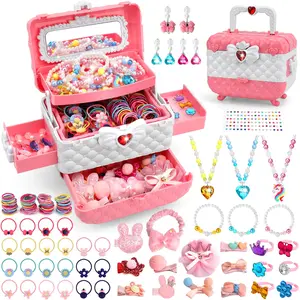 149 PCS Jewelry for Kids Girls, Dress-Up Jewelry Set, including hair clips, hair ties, necklaces, rings, earrings, etc., suitable for girls aged 3-12. Also a toy set, Birthday Christmas gift for children