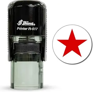 Star round teacher stamp 11/16"