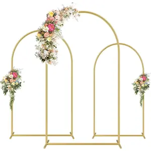 Backdrop Stand Metal Balloon Arch Stand 6.6ft / 7.2ft Wedding Arch Garden Arbors Background for Wedding Baby Shower Birthday