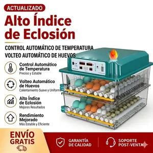 Esta incubadora automática de huevos, completamente nueva, cuenta con control automático de temperatura y función de volteo de huevos. Está diseñada específicamente para uso agrícola y es apta para incubar huevos de gallina, pato, ganso y codorniz.