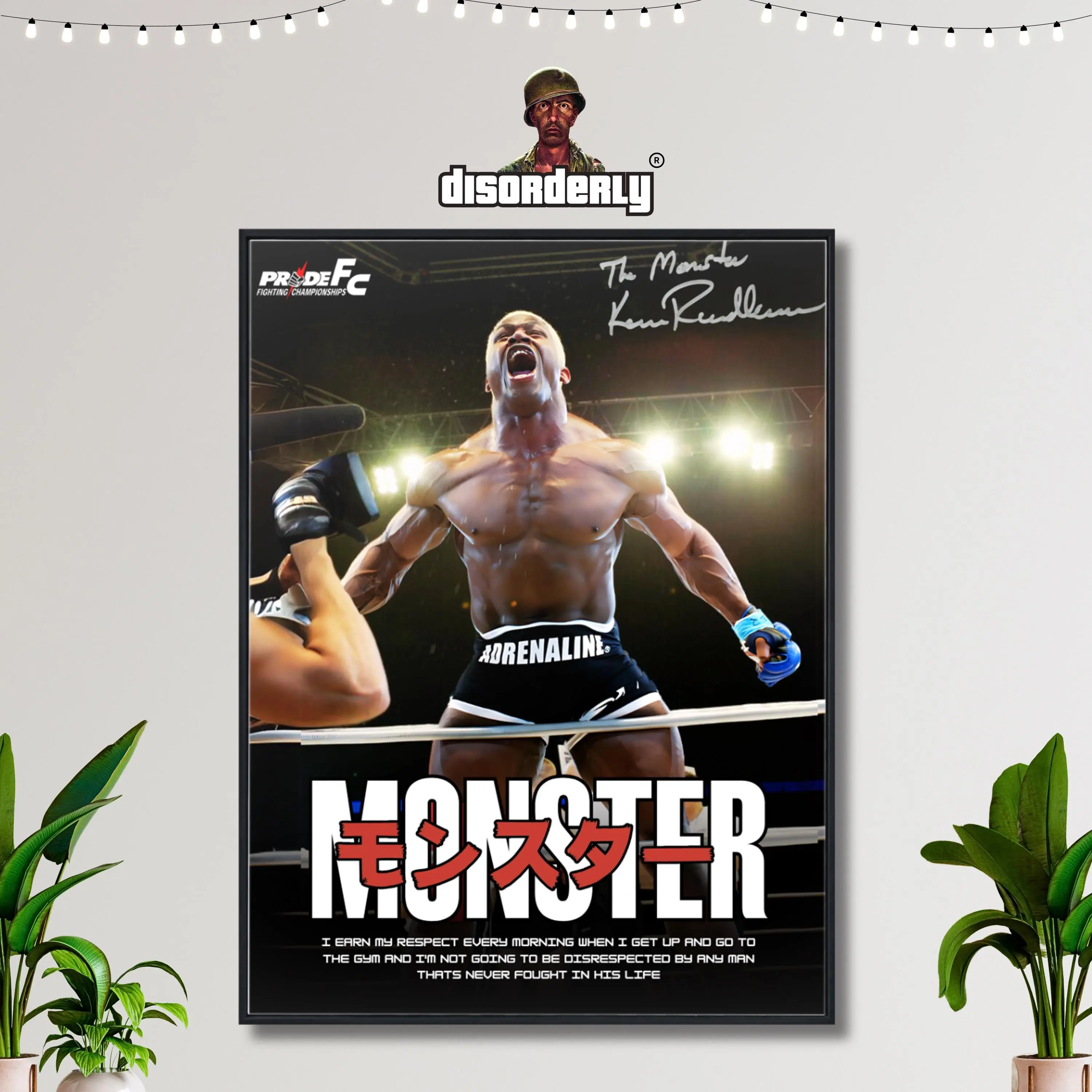 Kevin Monster Randleman POSTER UNFRAMED , UFC POSTER UNFRAMED , MMA POSTER UNFRAMED , Pride FC POSTER UNFRAMED , Fighter Motivation, Bedroom Wall Decoration, Wall Decor, Wall Art