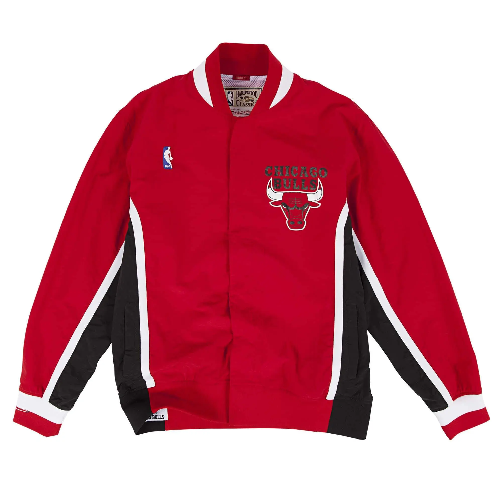 Mens Mitchell & Ness NBA 1992-93 Authentic Warm Up Jacket Red Chicago Bulls