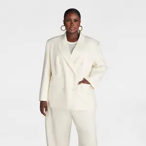 KBB by KAHLANA Women's 'The David Blazer' -Cream 3X