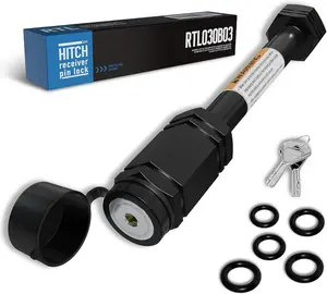 Heavy-Duty Trailer Hitch Locks - 5/8" Pin for 2" and 2-1/2" Class III-IV Receivers, Includes 5 O-Rings and Weatherproof Caps, Ideal Trailer Accessories