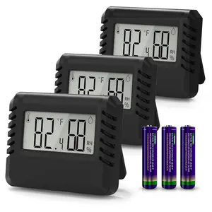 3 count Indoor  Hygrometer for Home, Room  Hydrometer with Accurate Temperature Humidity Sensor for Greenhouse  Room Office
