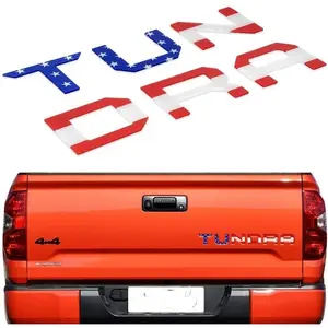 3D Raised US Flag Tailgate Insert Letter for 2014-2021 Tundra Model Emblem Decal