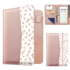 Server Books for Waitress PU Leather Serving Book Organizer Fit Servers Apron