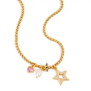 Freshwater pearl star necklace - Women's accessory.Low allergenicity.Versatile for daily use.The best accessory for women.
